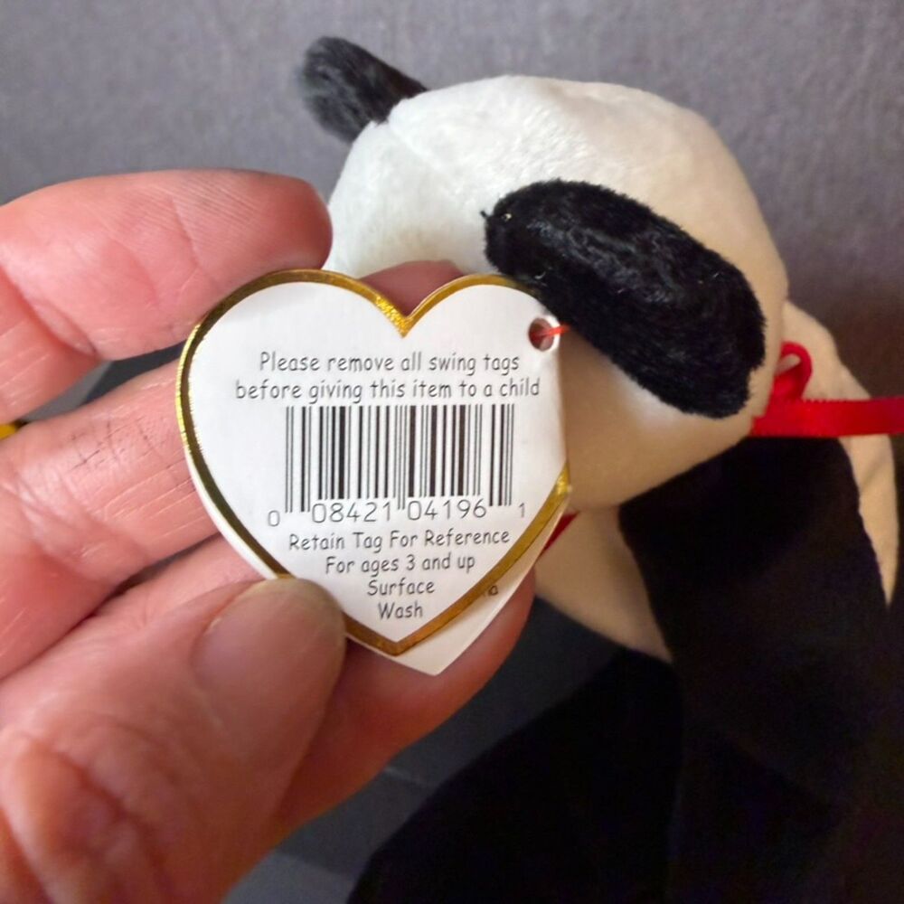 Ty Beanie Baby Fortune Panda Bear Plush 1998 w/ Hang Tag Retired Vintage - Picture 11 of 16